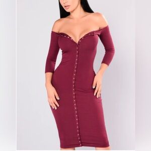 Puppy Love dress- Burgundy